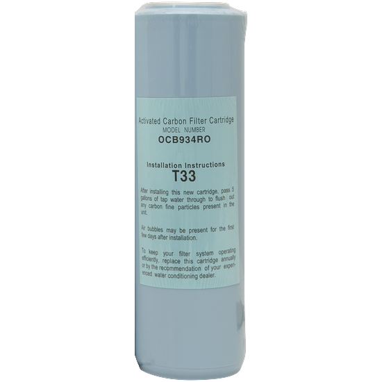 Filter cartridge - 10 inch GAC T33 Coconut shell carbon filter (new type)
