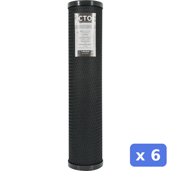 Filter cartridge Big Blue - 20 inch CTO filter - 6 Pack