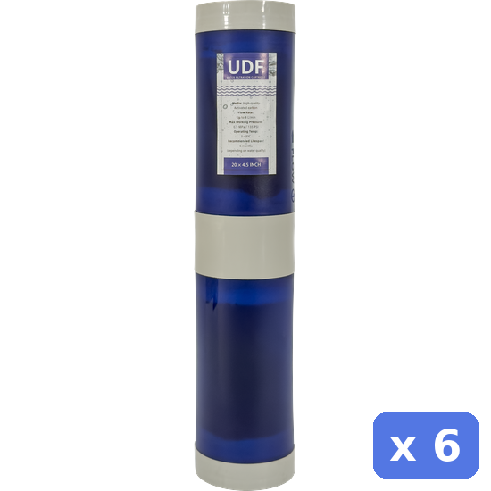 Filter cartridge Big Blue - 20 inch T33 UDF GAC filter - 6 Pack