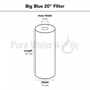 1 Stage 20 inch Big Blue filtration system - Steel Powder Coated Bracket - Image 2