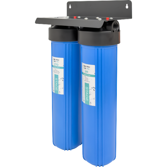 Port Elizabeth Water Filtration Water Storage | Water Filtration 2 Stage 20 inch Big Blue filtration system – Steel Powder Coated Bracket – Black