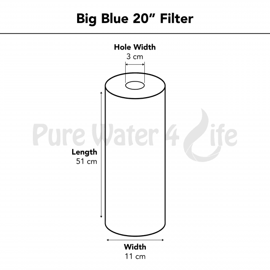 3 Stage 20 inch Big Blue Descaler with steel bracket Water Storage | Water Filtration 3 Stage 20 inch Big Blue Descaler with steel bracket - Image 3